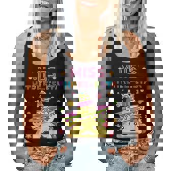 Miss Three-Esta Mexican Fiesta Taco 3Rd Birthday Outfit Women Tank Top - Thegiftio