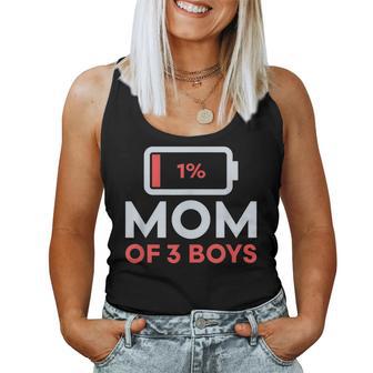 Mom Of 3 Boys From Son Mom Birthday Women Women Tank Top - Monsterry