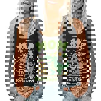 Mom Of The Birthday Boy T Rex Dinosaur Family Party Womens Women Tank Top - Thegiftio