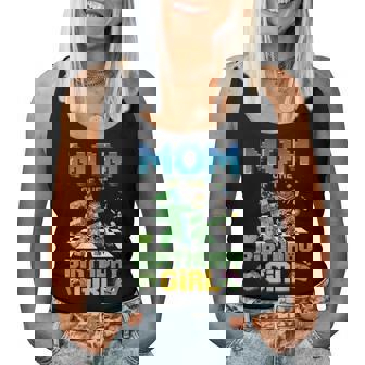 Mom Of The Birthday Girl Video Game Pixel Girl Women Tank Top | Seseable UK