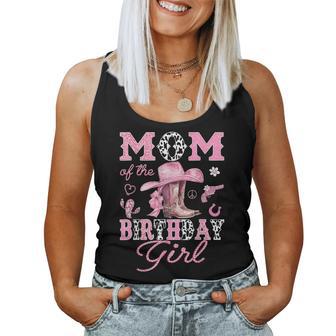 Mom Of The Birthday Girl Pink Cowgirl Western Rodeo Women Tank Top - Thegiftio UK