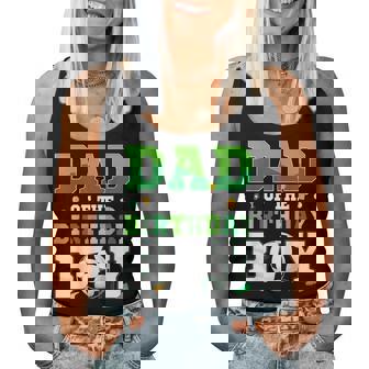 Mom And Dad Of The Birthday Boy Soccer Birthday Family Women Tank Top | Seseable UK