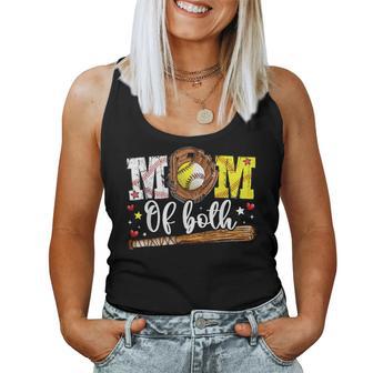 Mom Of Both Game Day Baseball Softball Mother's Day 2025 Women Tank Top - Monsterry