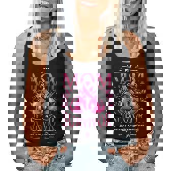 My Mom Is A Survivor Of Support Breast Cancer Awareness Women Tank Top - Thegiftio