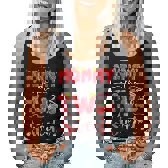 Mommy Of The Two Sweet 2Nd Birthday Girl Strawberry Women Tank Top - Monsterry