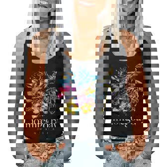 Montego Bay Jamaica Sea Turtle Flowers Surfer Souvenir Women Tank Top - Thegiftio