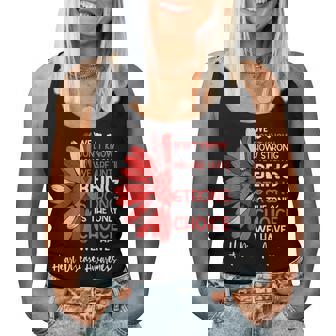 Motivational Heart Health Sunflower Heart Disease Awareness Women Tank Top - Monsterry