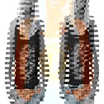 Mystic Sun And Moon Woman Mystical Flowers Aesthetic Women Tank Top - Thegiftio