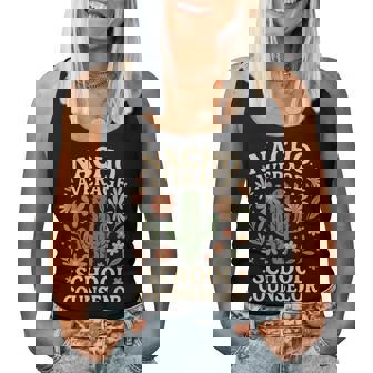 Nacho Average School Counselor Cactus Back To School Women Tank Top - Monsterry