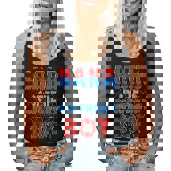 Nana Of The Birthday Boy Family Spider Web Birthday Party Women Tank Top | Mazezy