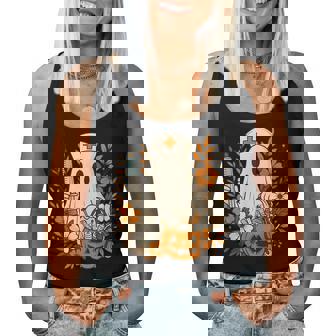 Nurse Ghost Pumpkin Halloween Autumn Nurse Halloween Women Tank Top | Mazezy