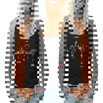 Nursing Christmas Christmas Tree Heartbeat Nurse Women Tank Top | Mazezy