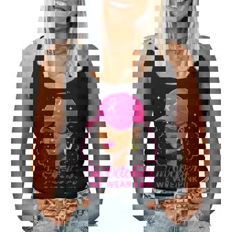 In October We Wear Pink Black Breast Cancer Awareness Women Tank Top - Thegiftio
