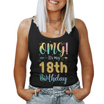 Omg It's My 18Th Birthday Girls 18 Years Old Birthday Women Tank Top - Thegiftio UK