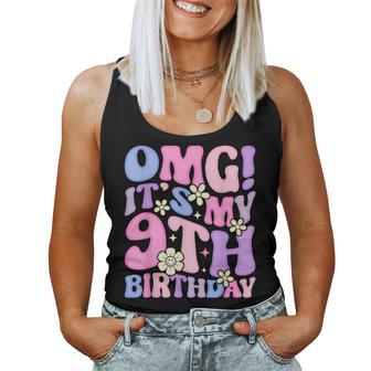 Omg It's My 9Th Birthday Girls Nine 9 Year Old Bday Women Tank Top - Thegiftio