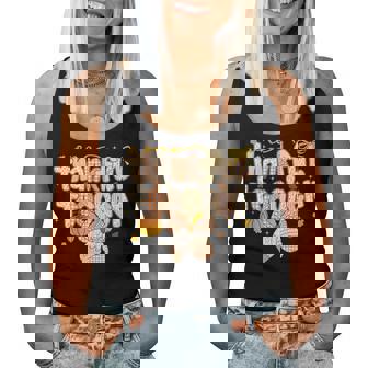 One Thankful Teacher Coquette Bow Pumpkin Thanksgiving Women Tank Top | Seseable CA