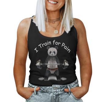 Oso Panda Para Levantamiento De Pesas Entrenamiento Para El Dolor Camiseta sin mangas para mujer - Regaloses