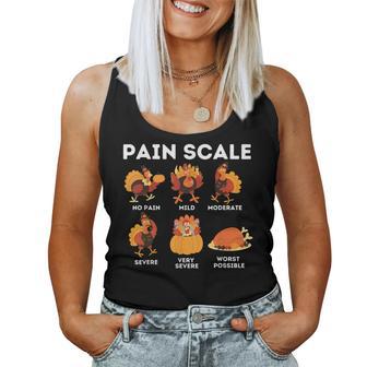 Pain Scale Turkey Pain Assessment Trauma Nurse Thanksgiving Women Tank Top - Thegiftio UK