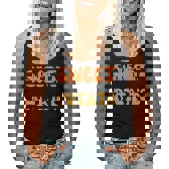 Patata Dulce Y Tipo De Patata Grosera Estilo Groovy Camiseta sin mangas para mujer - Regaloses