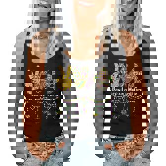 Peace Love Mardi Gras Girl Carnival Parade 2026 Women Tank Top - Thegiftio