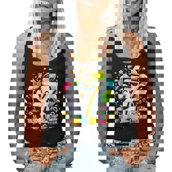 Penguin 7Th Birthday For Boy Girl 7 Years Old Seven Penguin Women Tank Top | Mazezy