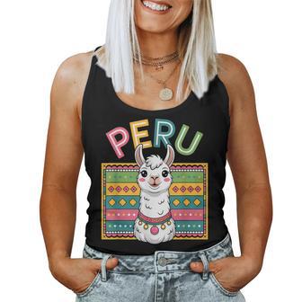 Peru Llama Peruvian Roots Peru Heritage Women Tank Top | Mazezy