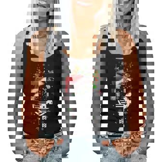 Pickleball Player Christmas Holiday Reindeer Xmas Men Women Tank Top | Seseable CA