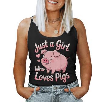 Pig Cute Just A Girl Who Loves Pigs Women Tank Top | Seseable UK
