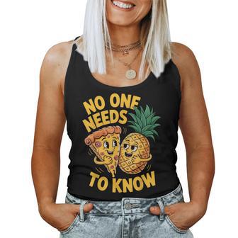 Pizza Hawaii Mit Ananas Geheimnispruch Lustig Hawaiipizza Tank Top Frauen - Geschenkecke