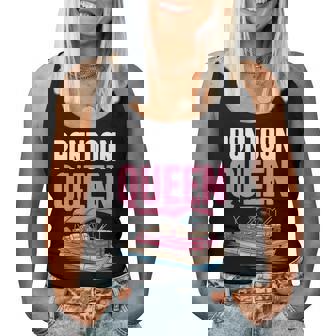 Pontoon Queen For Girls Pontoon Boat Captain Boating Women Tank Top - Monsterry