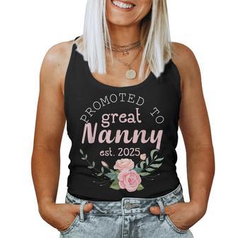 Promoted To Great Nanny 2025 First Time New Grandma Women Tank Top - Thegiftio