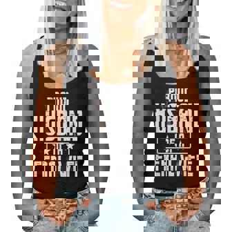 Proud Husband Of A Feral Wife Husband Women Tank Top | Mazezy