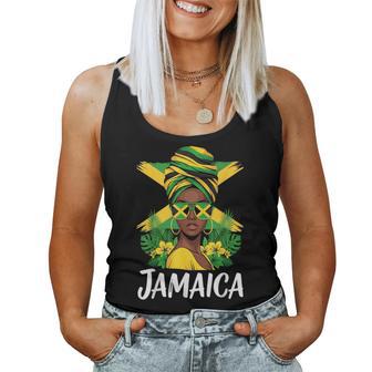 Proud Jamaican Afro Black Woman Jamaica Flag Women Tank Top - Thegiftio UK