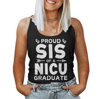 Proud Sister Of A Nicu Graduate Micro Preemie Birth Sibling Women Tank Top - Thegiftio UK