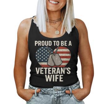 Proud Veteran’S Wife Patriotic Veterans Day Women Tank Top - Thegiftio UK