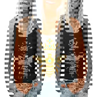 Queen Bee Crown Girls Honey Hive Bee Keeper Bee Women Tank Top - Monsterry