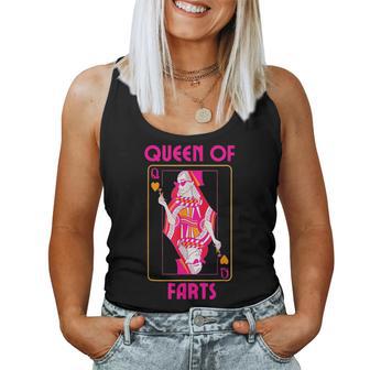 Queen Of Farts Embarrassing Joke Adult Humor Women Tank Top - Thegiftio UK