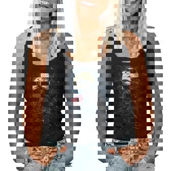 Raven Rose Moon Scary Black Gothic Spooky Black Crow Women Tank Top - Monsterry