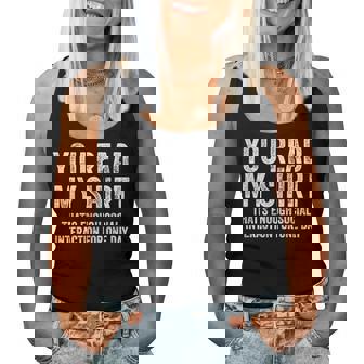 You Read My Sarcastic Humor Saying Women Tank Top | Seseable FR