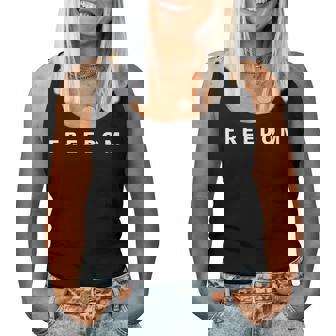 Red Freedom Patriotic Conservative Usa Political Quote Women Tank Top - Monsterry