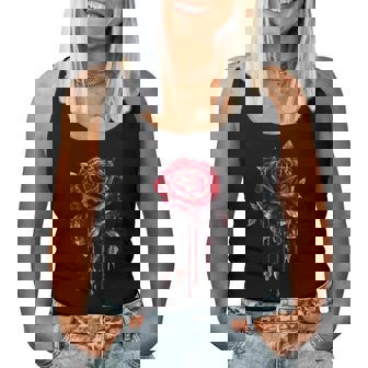 Red Melting Rose Flower Botanist Garden Flower Red Rose Women Tank Top | Seseable CA