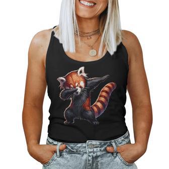 Red Panda Dabbing Panda Lovers Women Tank Top - Thegiftio UK