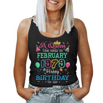 Reinas Nacen En Febrero De 1979 Feliz Cumpleaños Para Mí Fiesta In Mangas Camiseta sin mangas para mujer - Regaloses