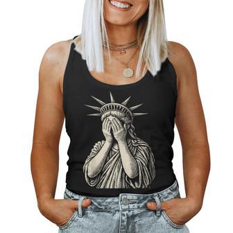 Resist Crying Statue Of Liberty Protest Equality Women Women Tank Top - Thegiftio UK