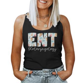 Retro Ent Nurse Otolaryngology Ear Nose Throat Nursing Women Tank Top - Monsterry
