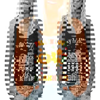 Retro Fall In Love With Learning Autumn Leaf Pumpkin Teacher Women Tank Top | Seseable UK