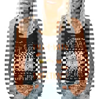 Retro Are You Fall O Ween Directions Teacher Halloween Ghost Women Tank Top - Seseable