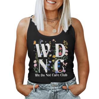 Retro Floral Wdnc We Do Not Care Club Women Women Tank Top | Seseable CA