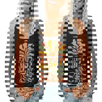 Retro Make It Make Sense Sarcastic Humor Adults Women Women Tank Top | Mazezy