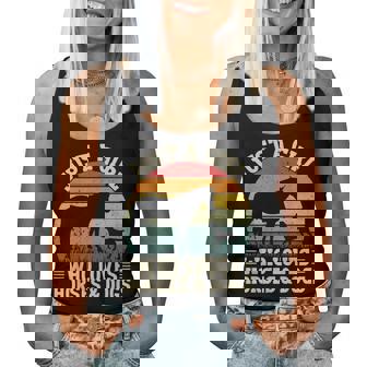 Retro Just A Girl Who Loves Horses And Dogs Girls Women Tank Top - Monsterry